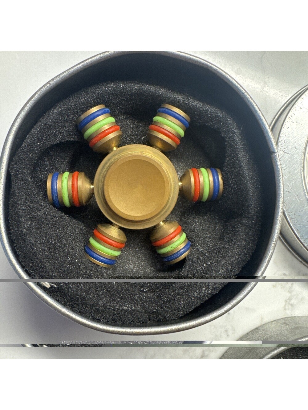 brass fidget spinner Heavy Duty Spin Spins Fast  And Smooth Plus 2 More
